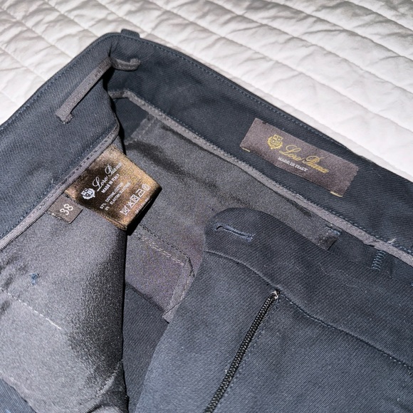 LORO PIANA BLUE COTTON SKINNY TROUSER WOMENS 38 - Picture 4 of 9